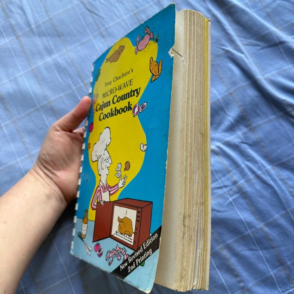 Tony Chachere Micro-Wave Cajun Country Cookbook Vintage 1980 Spiral Bound 2nd Ed